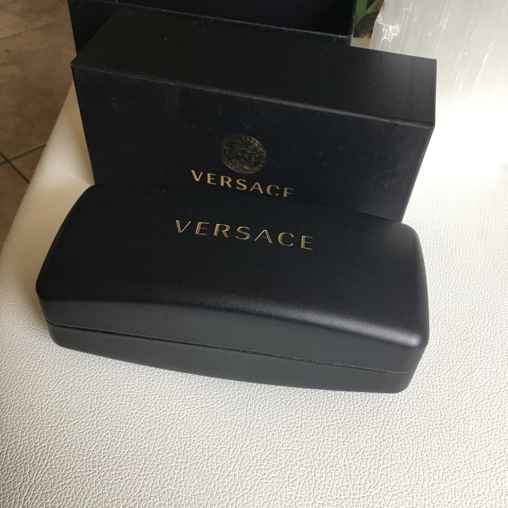 VERSACE Dark Grey Rectangular Men’s Sunglasses VE2242 100287 61 - Picture 14 of 14